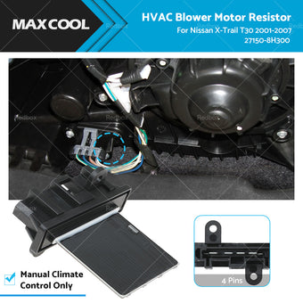 compare product For Nissan XTrail T30 Blower Motor Heater Fan Resistor Manual Climate Control