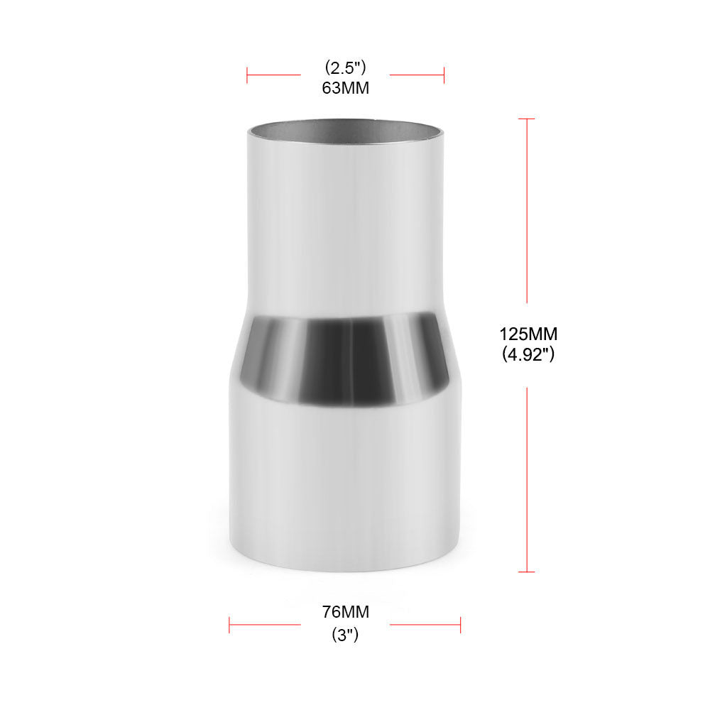 Steel Exhaust Pipe Adapter Reducer 2 to 3 Inch OD Suitable For 2.25 / 2.5 / 3 Inch Tubes