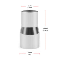 Steel Exhaust Pipe Adapter Reducer 2 to 3 Inch OD Suitable For 2.25 / 2.5 / 3 Inch Tubes