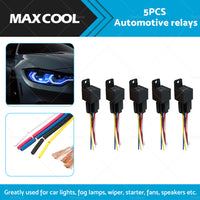 {{ SPDT Automotive Relay With Harness Socket 5x 24V 40A 5 Pin For Car Yacht Caravan }} - Buy Car Parts Online at {{ Kaka Auto Parts }}.