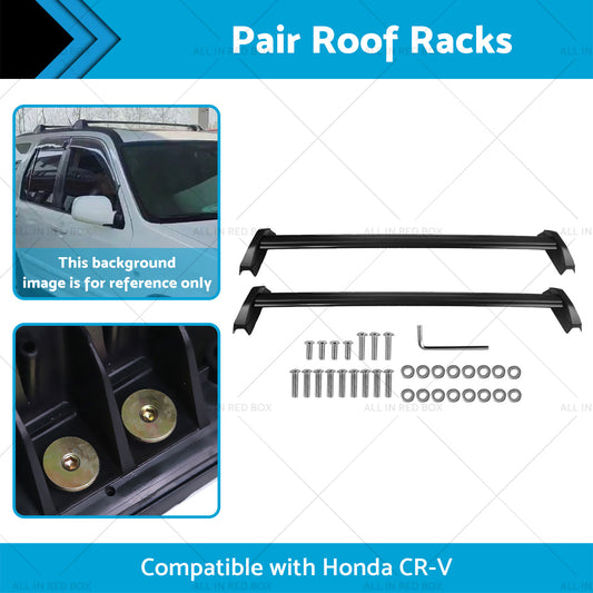Roof Rack Cross Bar Pair Suitable For Honda CR-V 2002-2006 Black
