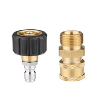 2x Pressure Washer Adapter Pair 1/4 Inch Quick Connect Coupler Kit Suitable For M22-1/4 Adapter