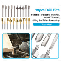 {{ Set of 10 3mm Titanium Mini Hss Router Bit Trimmer Shank Electric Trimmer Tool }} - Buy Car Parts Online at {{ Kaka Auto Parts }}.