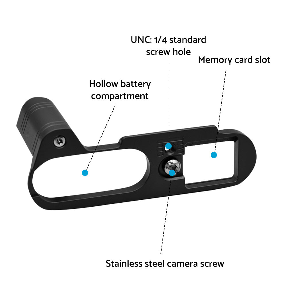 Metal Camera Hand Grip Holder with Arca Swiss Plate Bracket Suitable For Leica Q2