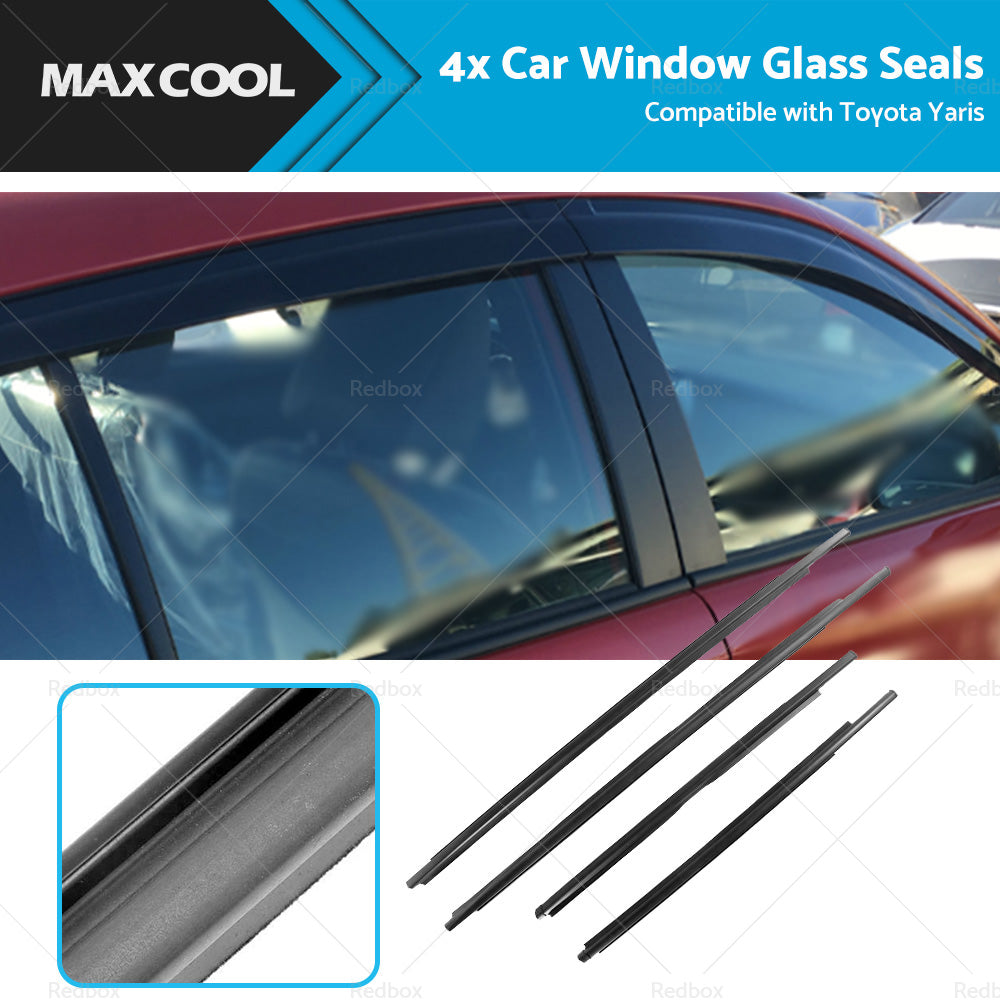 {{ 4x Car Window Glass Seal Weatherstrip Sweep Belt Suitable For Toyota Yaris 07-11 }} - Buy Car Parts Online at {{ Kaka Auto Parts }}.