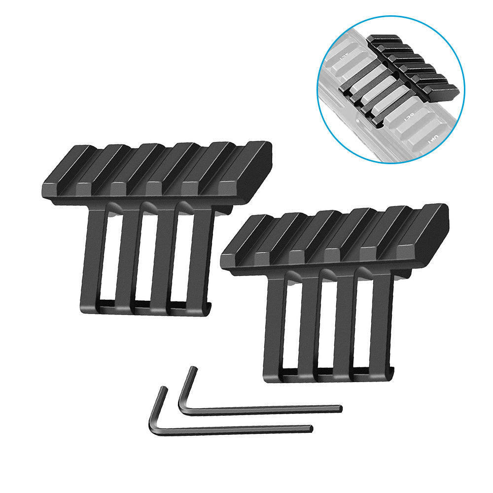 2x Low Profile Tactical 45° Offset Angle Mounts Suitable For Picatinny & Weaver Rails