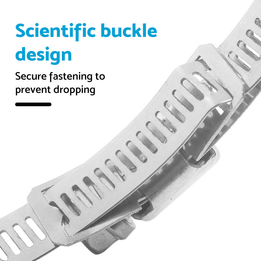 304 Stainless Steel Worm Clamp Hose Clamps with Fasteners Suitable For DIY Adjustable Use