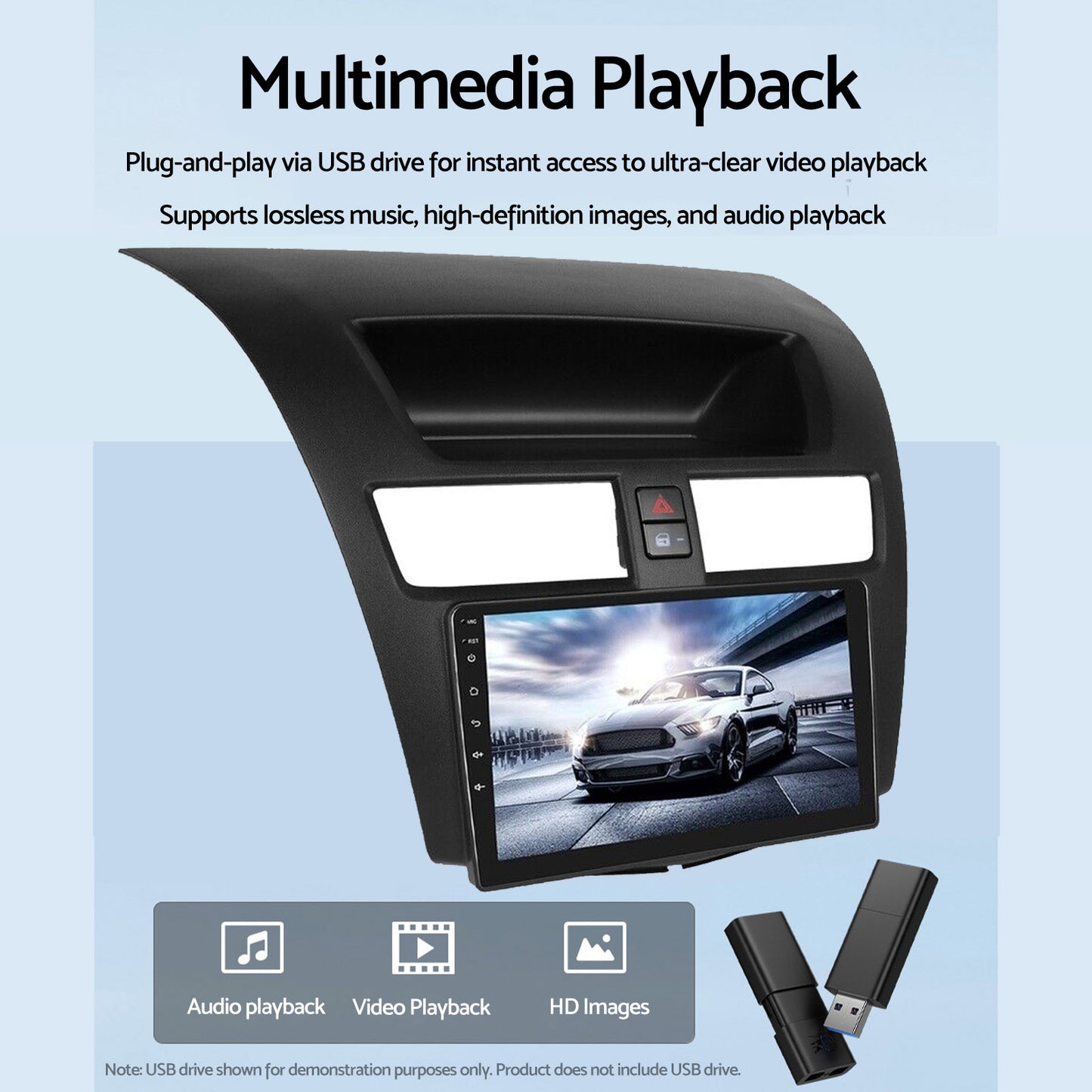 9'' Android 13 Head Unit Touchscreen GPS Bluetooth Suitable For Mazda BT50 12-19