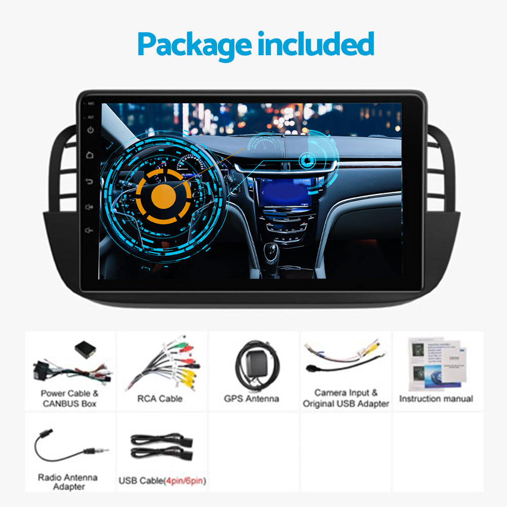 {{ Android 15 Car Stereo 2+64GB Suitable for Fiat 500 2007–2015 CarPlay GPS WIFI }} - Buy Car Parts Online at {{ Kaka Auto Parts }}.