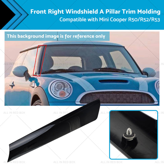 {{ Windshield A Pillar Trim Molding Front Right Suitable for BMW Mini R53 R50 R52 }} - Buy Car Parts Online at {{ Kaka Auto Parts }}.