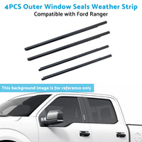 4x Outer Door Window Rubber Seals Suitable for 12-21 Ford Ranger PX XLT