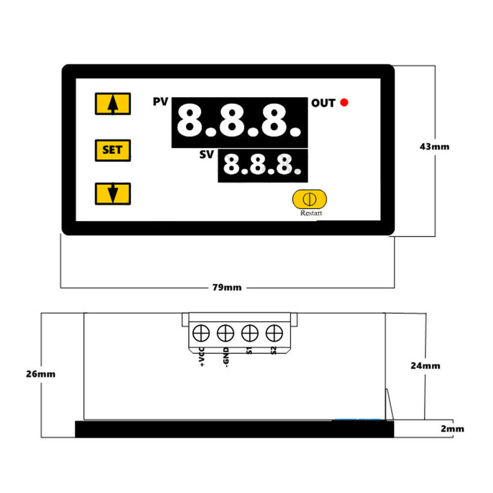 12V Intelligent Digital Temperature Controller Thermostat Switch with Temp Control