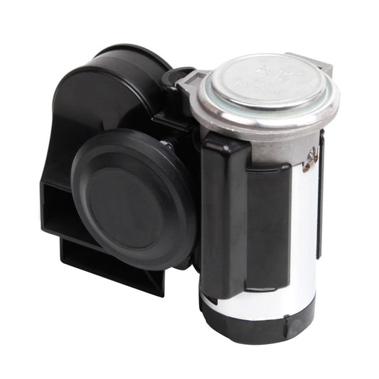 1x Nautilus Compact Motorcycle Air Horn Black 139dB 12V Loud