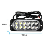 10x Amber & White LED Car Emergency Beacon Warning Strobe Lights Flashing Hazard