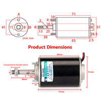 12V 30W Permanent Magnet DC Electric Motor High Speed CW & CCW Generator