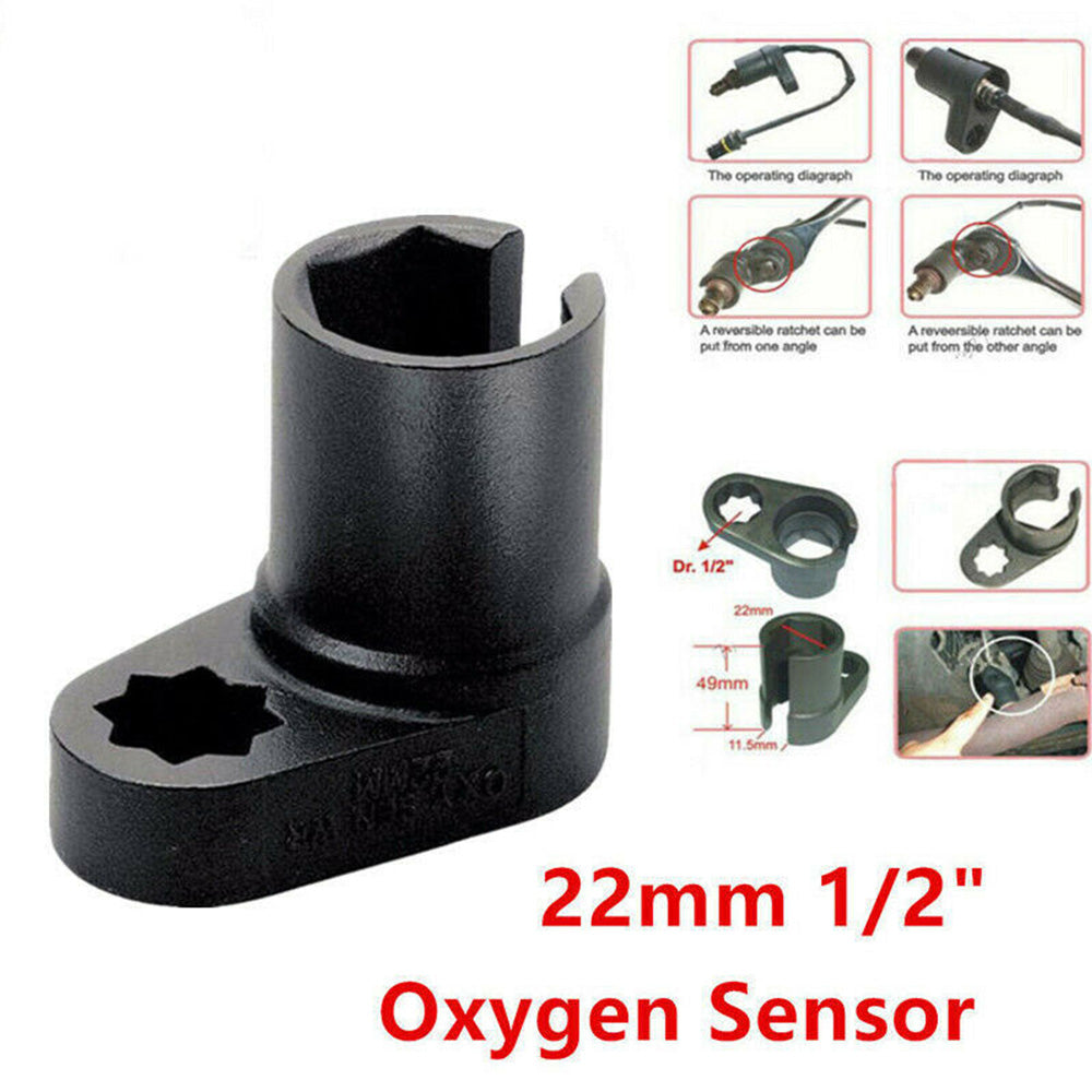 {{ Universal 22mm 1 or 2 inch  O2 Oxygen Sensor Offset Wrench Flare Nut Socket Removal Tool }} - Buy Car Parts Online at {{ Kaka Auto Parts }}.