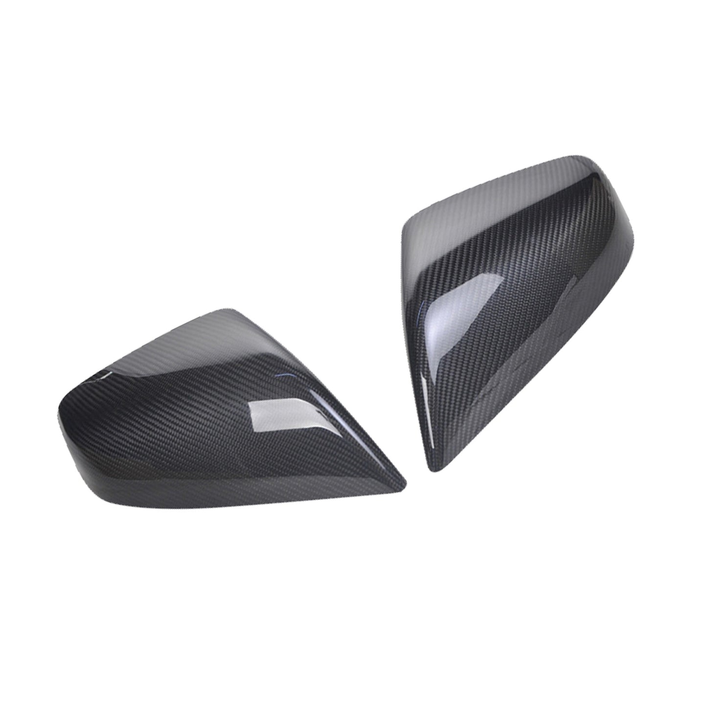 2x Real Carbon Fiber Wing Side Mirror Cover Trim Suitable For Tesla Model S 2012-2020