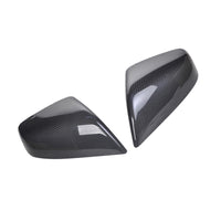 2x Real Carbon Fiber Wing Side Mirror Cover Trim Suitable For Tesla Model S 2012-2020