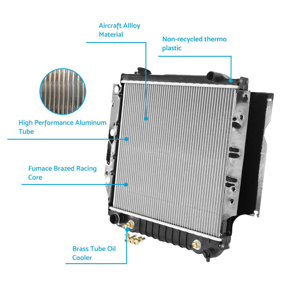 Radiator Suitable For Jeep Wrangler YJ TJ RHD 4.0L 6Cyl 1987–2006 Automatic & Manual