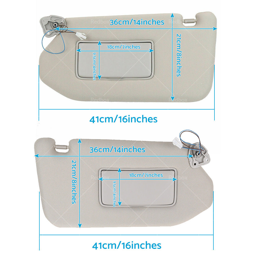 {{ RH  LH Interior Sun Visor Shade Grey Fits For Nissan Pathfinder 13-18 R52 Wagon }} - Buy Car Parts Online at {{ Kaka Auto Parts }}.