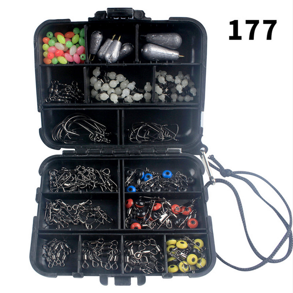{{ 177Pcs Pro Fishing Accessories Kit w or  Tackle Box For Outdoor Swivels Hook Beads }} - Buy Car Parts Online at {{ Kaka Auto Parts }}.