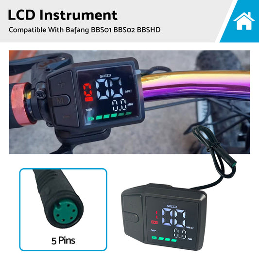 {{ High Quality LCD Instrument Suitable For Bafang BBS01 Center Motor Color Display }} - Buy Car Parts Online at {{ Kaka Auto Parts }}.