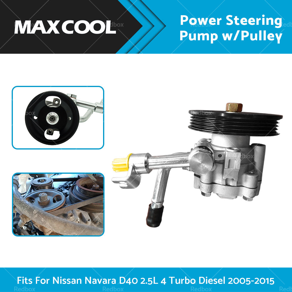 {{ Power Steering Pump w or Pulley Fit For Nissan Navara D40 2. 5 4cyl Diesel 2005-2015 }} - Buy Car Parts Online at {{ Kaka Auto Parts }}.