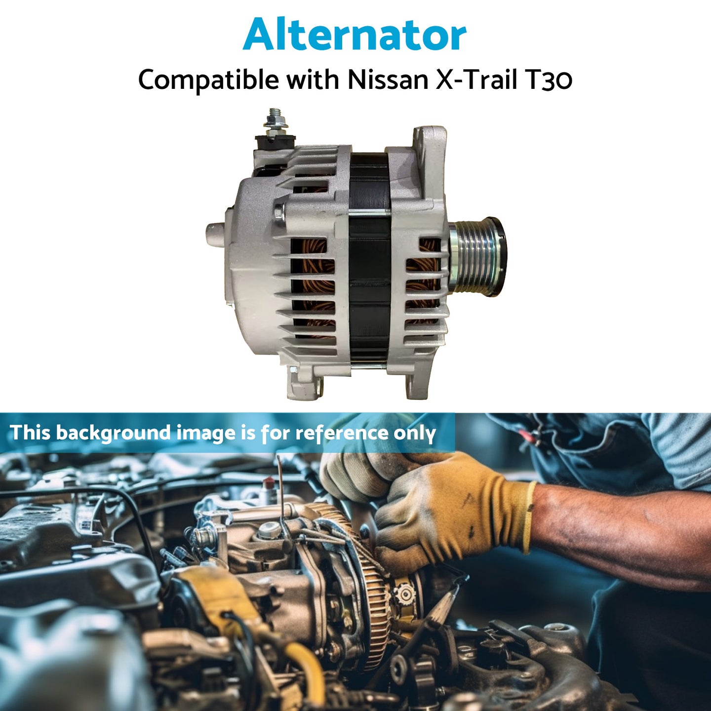 {{ Alternator A3TB2981 Suitable For Nissan X-Trail T30 T31 Engine QR25DE 2. 5L 98-14 }} - Buy Car Parts Online at {{ Kaka Auto Parts }}.