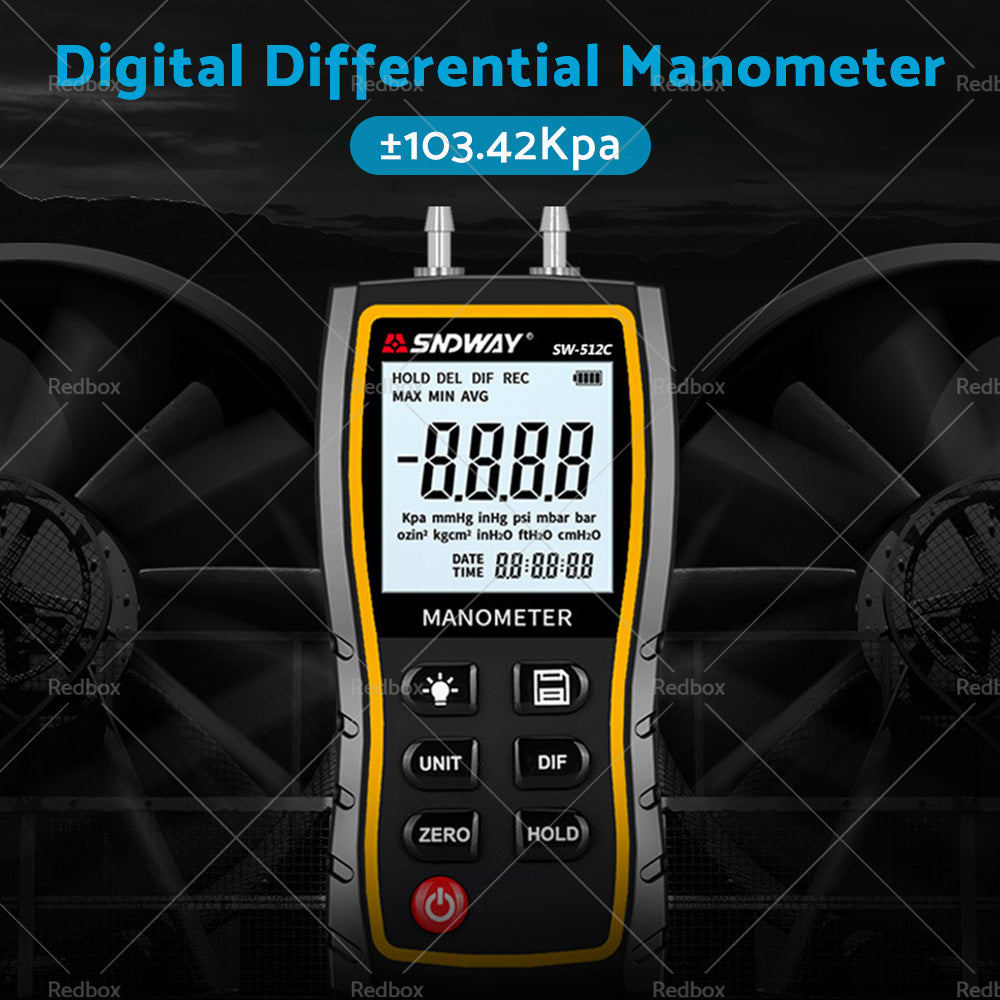 {{ Digital Differential Manometer 隆脌103. 42KPa Air Pressure Meter Digital }} - Buy Car Parts Online at {{ Kaka Auto Parts }}.