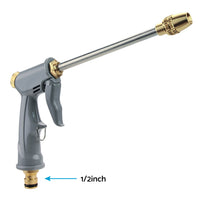 High Pressure Water Hose Nozzle Long Spray Attachment Suitable For Garden Hose & Car Wash
