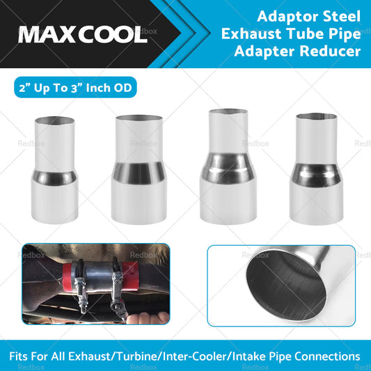 Steel Exhaust Pipe Adapter Reducer 2 to 3 Inch OD Suitable For 2.25 / 2.5 / 3 Inch Tubes
