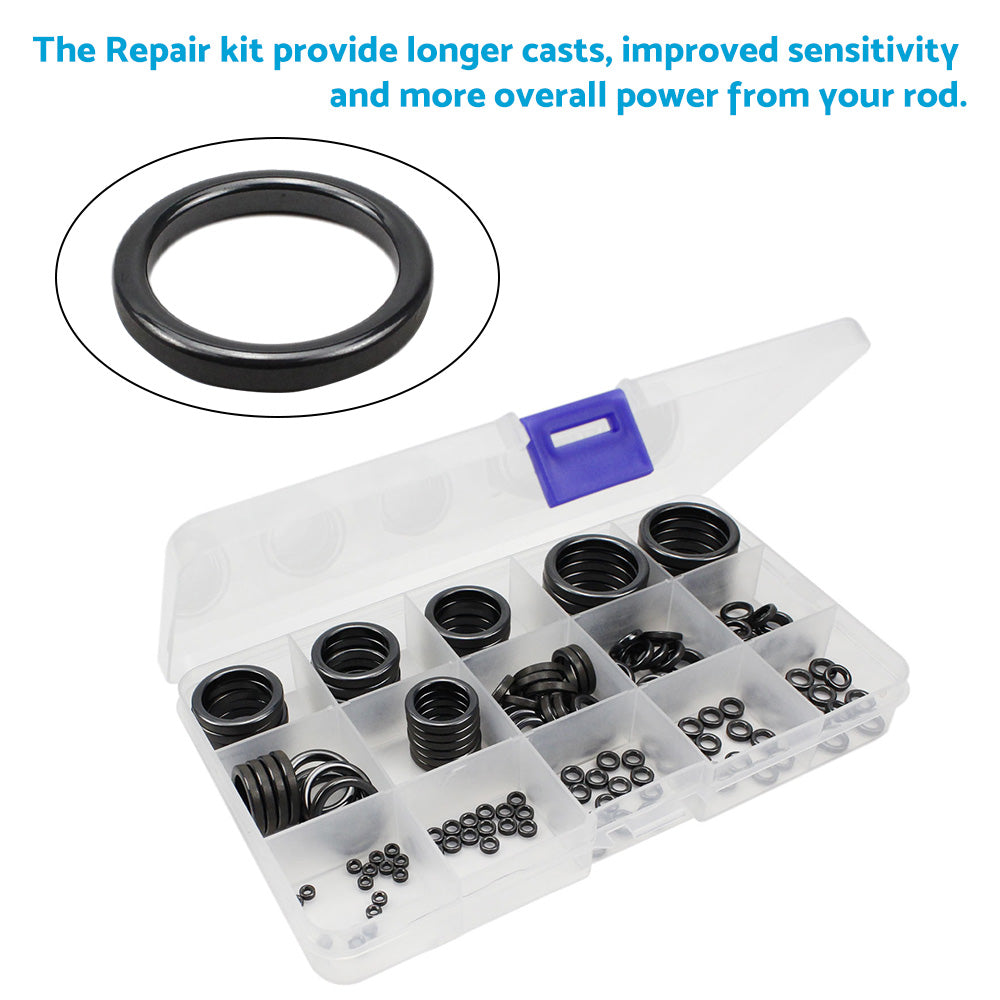Ceramic Fishing Rod Guide Rings Repair Kit 160PCS 3.7mm-30mm Wear-Resistant