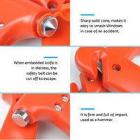 5x Emergency Safety Hammer & Window Breaker Tool Suitable For Car, Bus & Glass Cutting 2-in-1