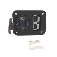 50A Dual USB Socket Flush Mount Recessed Plate Suitable For QC 3.0 / 3.1A Ports