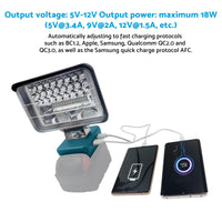 8in LED Work Light Suitable For Makita 18V Li-Ion Battery Workshop Flashlight