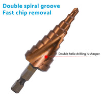 Cobalt Steel Step Cone Drill Bit Hole Cutter 4-12/20/32mm for Stainless Steel
