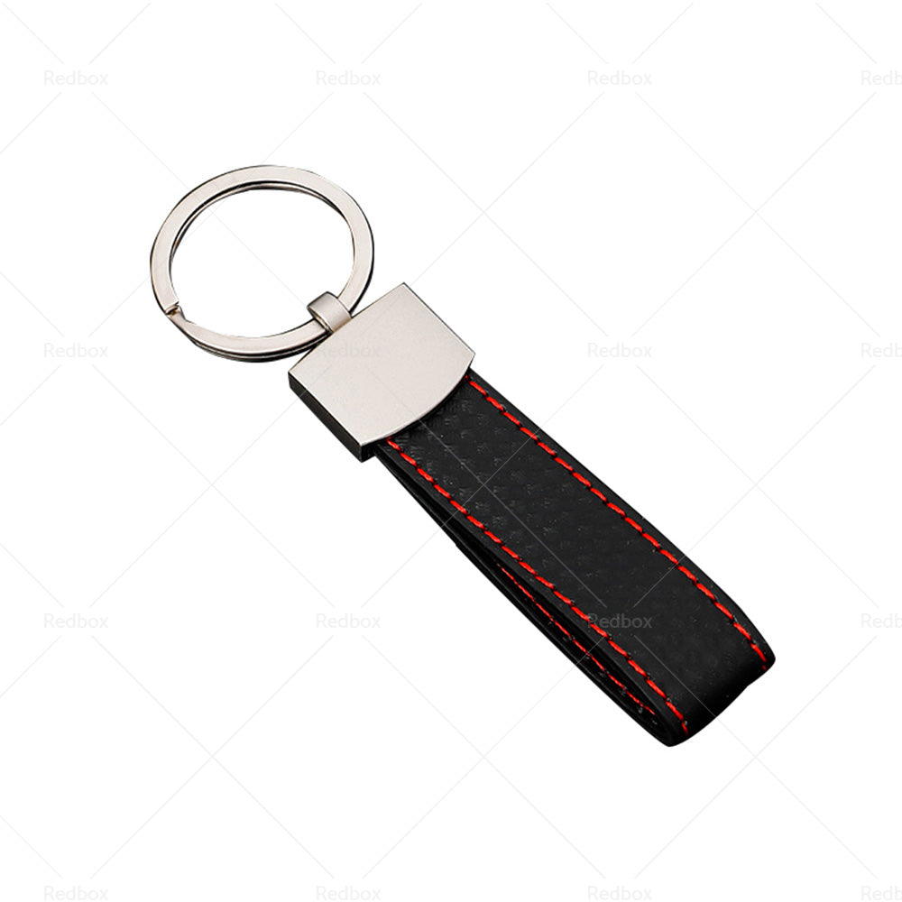 {{ 1 Piece Black Key Ring Keychain Keyring Metal  PU Leather Key Chain Universal }} - Buy Car Parts Online at {{ Kaka Auto Parts }}.
