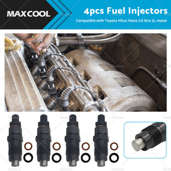 compare product 4X Diesel Fuel Injectors Suitable For Toyota Hilux Hiace 2. 8 litre 3L 1989-2000