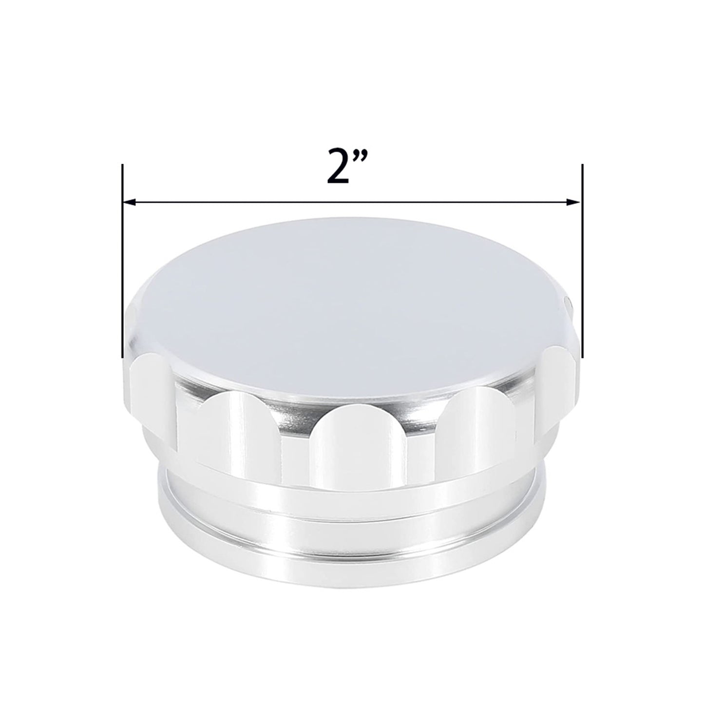 2in Aluminium Alloy Weld-On Filler Neck And Cap Suitable For Oil Fuel Water Tank Silver