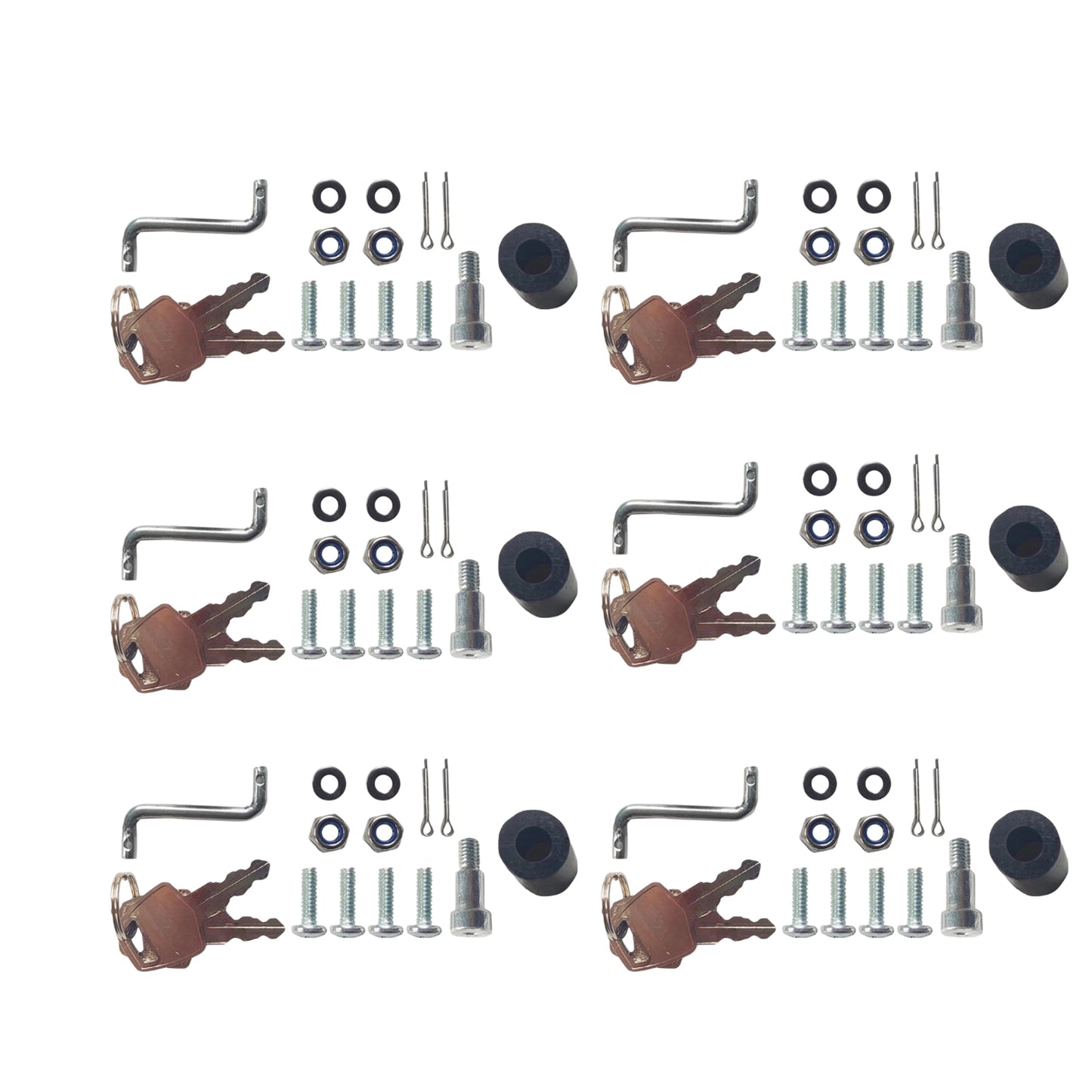 {{ 6 Set Chrome Power Operated Recessed Folding Whale Tail T-Lock Handle Toolbox }} - Buy Car Parts Online at {{ Kaka Auto Parts }}.