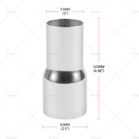 {{ 2  Up To 3  Inch OD Adaptor Steel Exhaust Tube Pipe Adapter Reducer - 2. 25  2. 5  3 }} - Buy Car Parts Online at {{ Kaka Auto Parts }}.