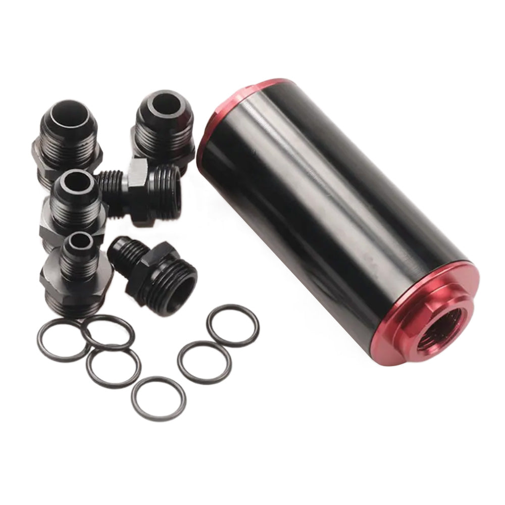 Universal Car 100 Micron AN6 AN8 AN10 Aluminum High Flow Fuel Inline Petrol Filter Suitable For Most Fuel Systems