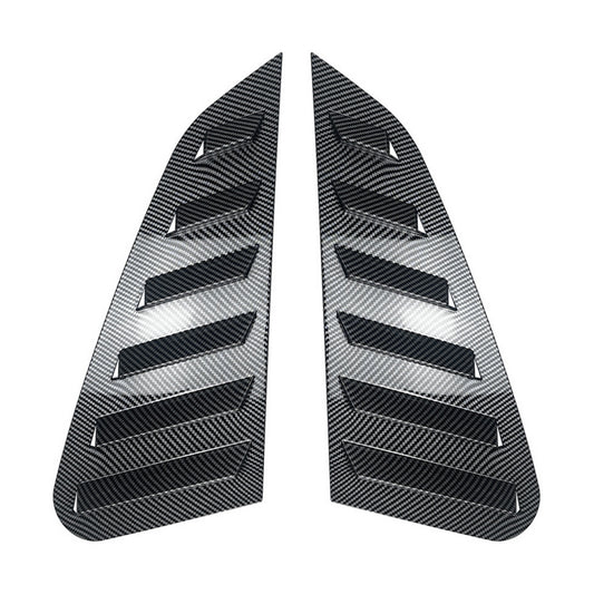 2x Carbon Fiber Style Rear Quarter Window Louvers Suitable For Subaru WRX 11-14