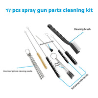 17PCS Spray Gun Cleaning Brush Kit Suitable For All Spray Gun Systems