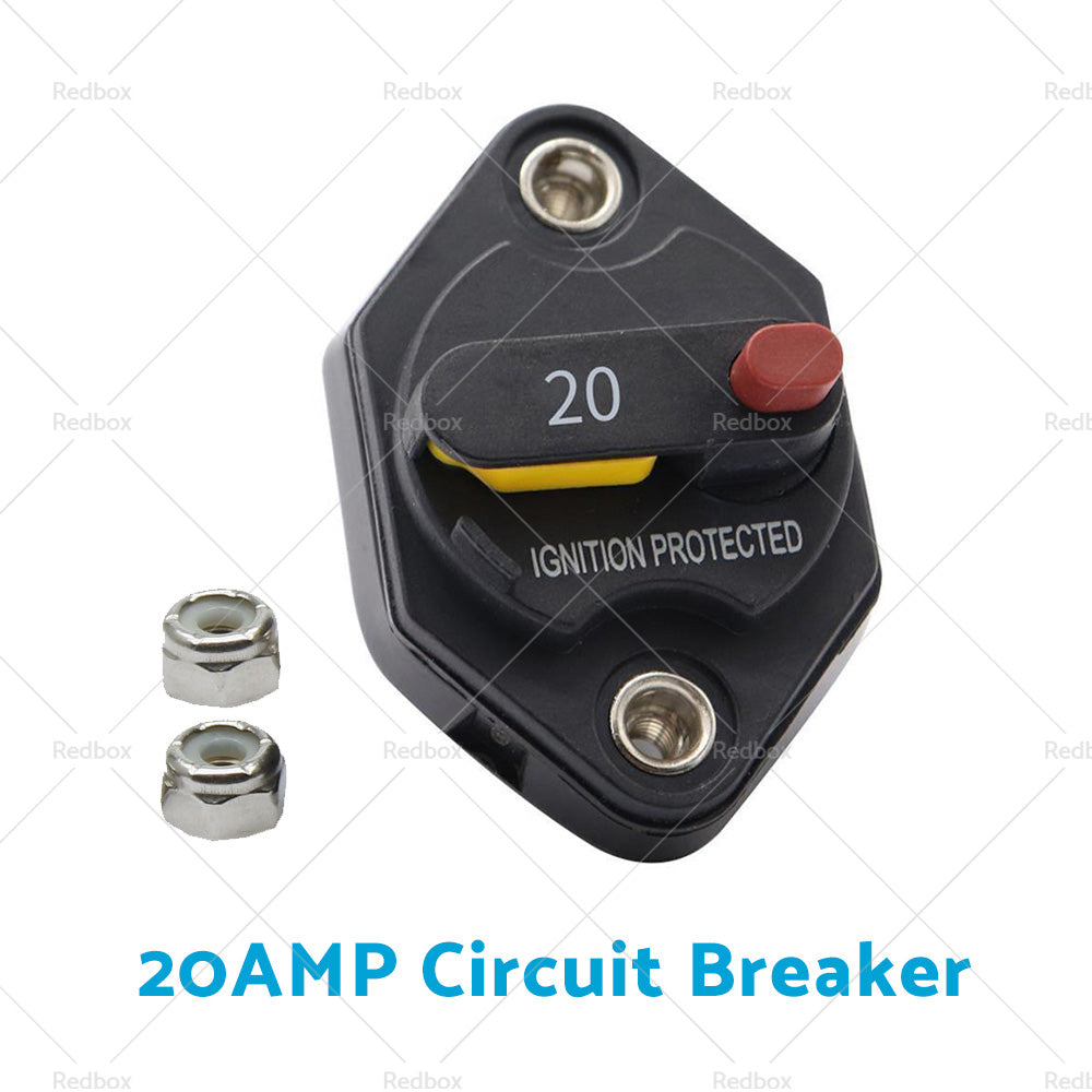 {{ 15/20/25/30/40/50A AMP Circuit Breaker Waterproof 12V 32V DC Manual Reset }} - Buy Car Parts Online at {{ Kaka Auto Parts }}.