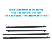4x Window Door Belt Weather Strips Suitable For Honda Civic 2006-2011