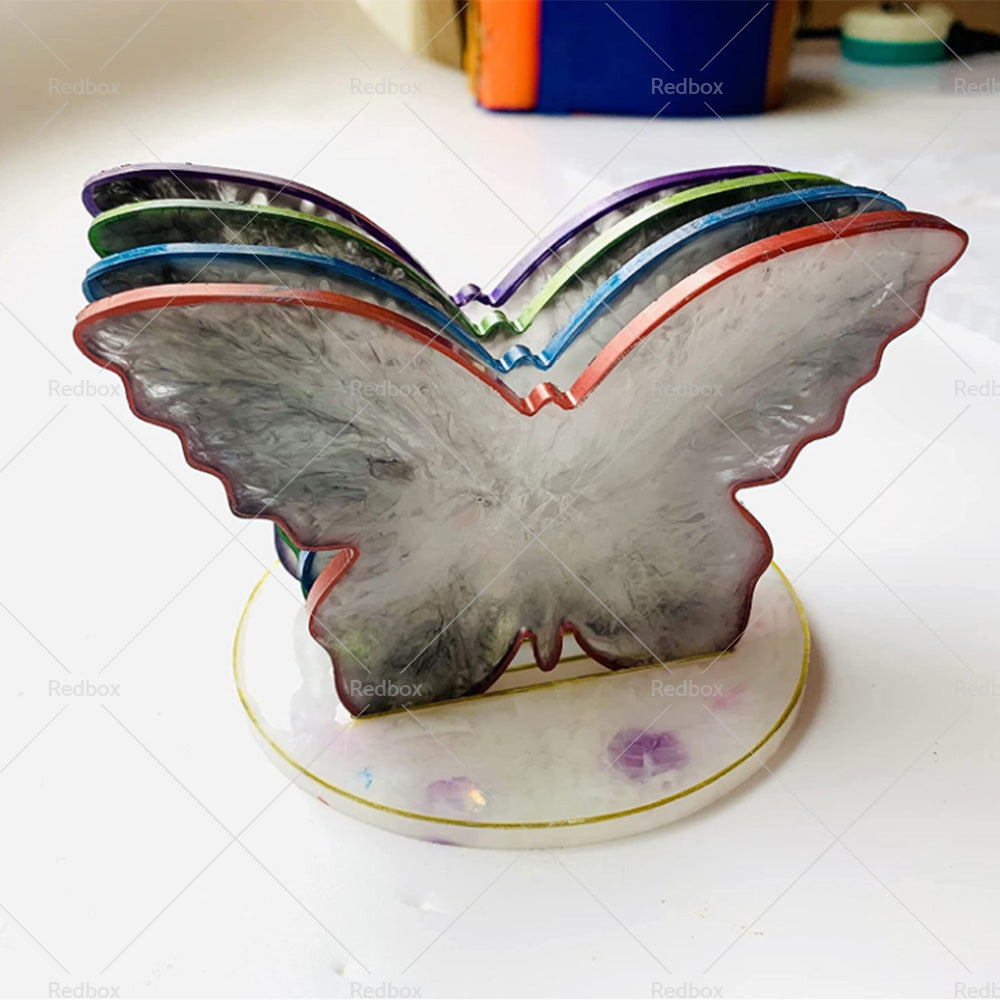 {{ Epoxy Resin 4PCS Butterfly Shaped Coaster molds  Holder Mold for Silicone Resin }} - Buy Car Parts Online at {{ Kaka Auto Parts }}.