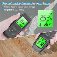 2-Pin Digital LCD Moisture Meter Suitable For Wood, Damp Detection & Caravan Testing