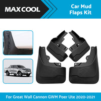 {{ Car Mud Flaps Kit For Great Wall Cannon GWM Poer UTE NPW 2. 0L GW4D20 2020 - 2022 }} - Buy Car Parts Online at {{ Kaka Auto Parts }}.