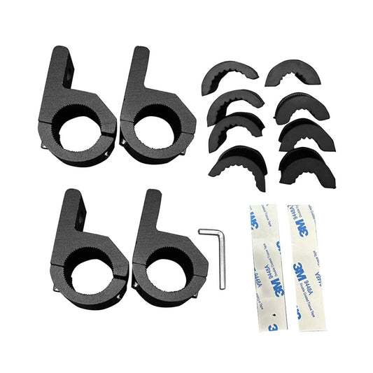 4x 19-32mm (1.2 Inch) Bullbar Pipe Mount Bracket Clamps Suitable For LED Work Light Bar 3 Set Insert